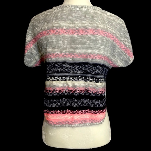 💎 Xhilaration boho multistripe short crop sweater - Picture 3 of 8